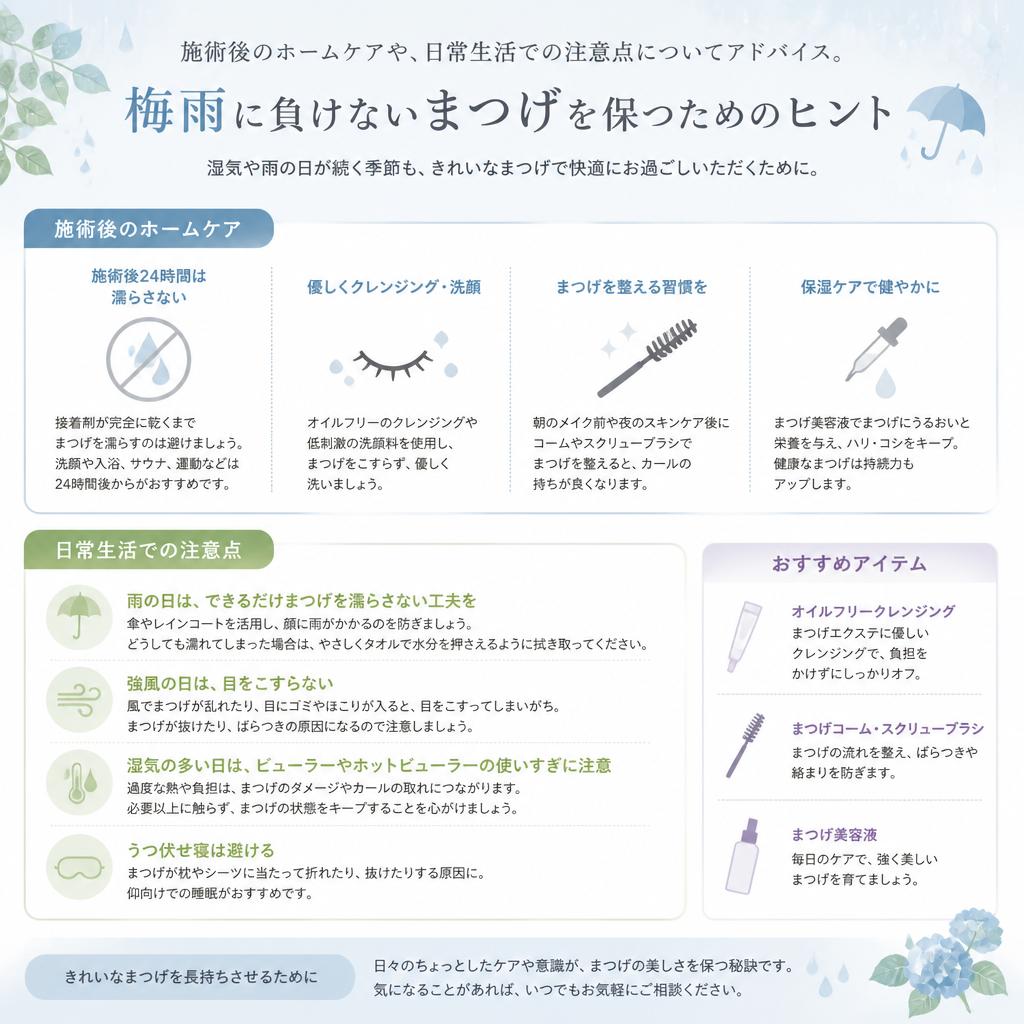 梅雨でも持続性を保つ秘訣