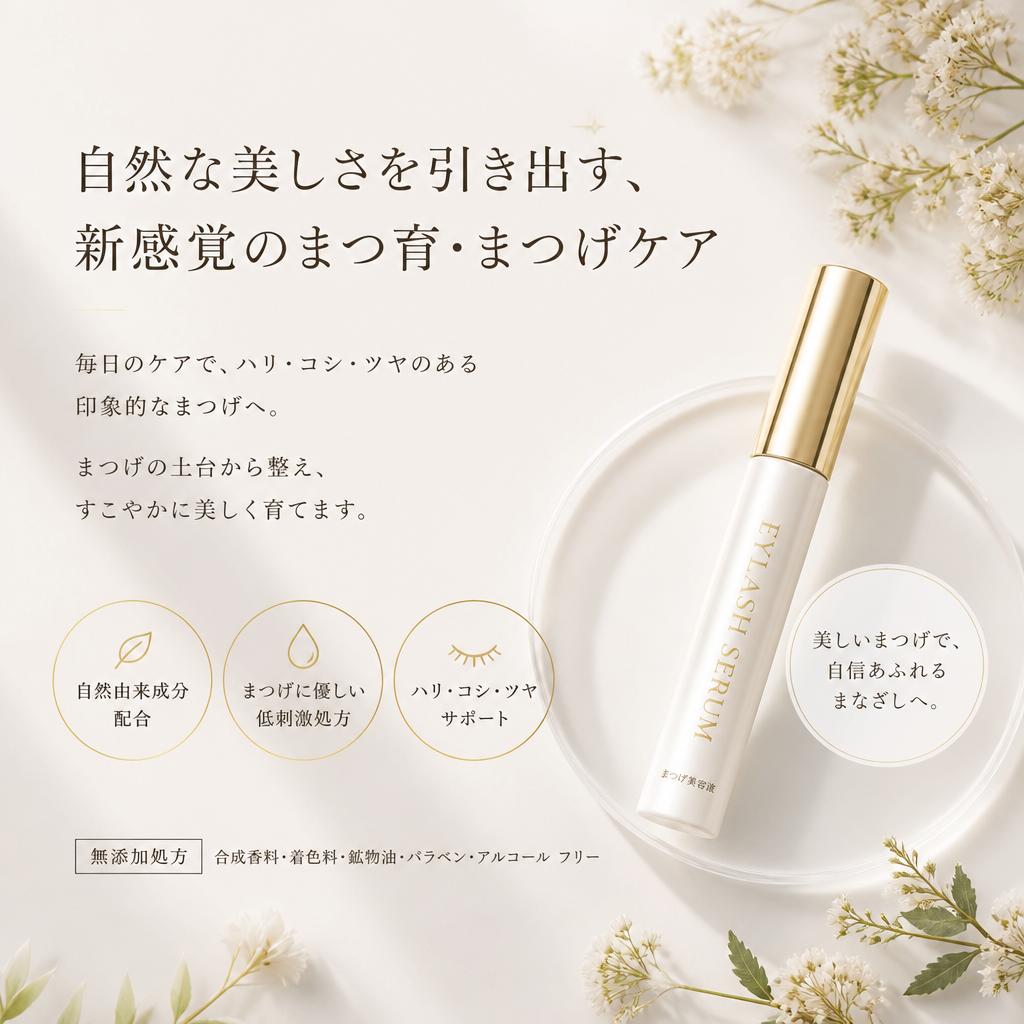 自然な美しさを引き出す、新感覚のまつ育・まつげケア
