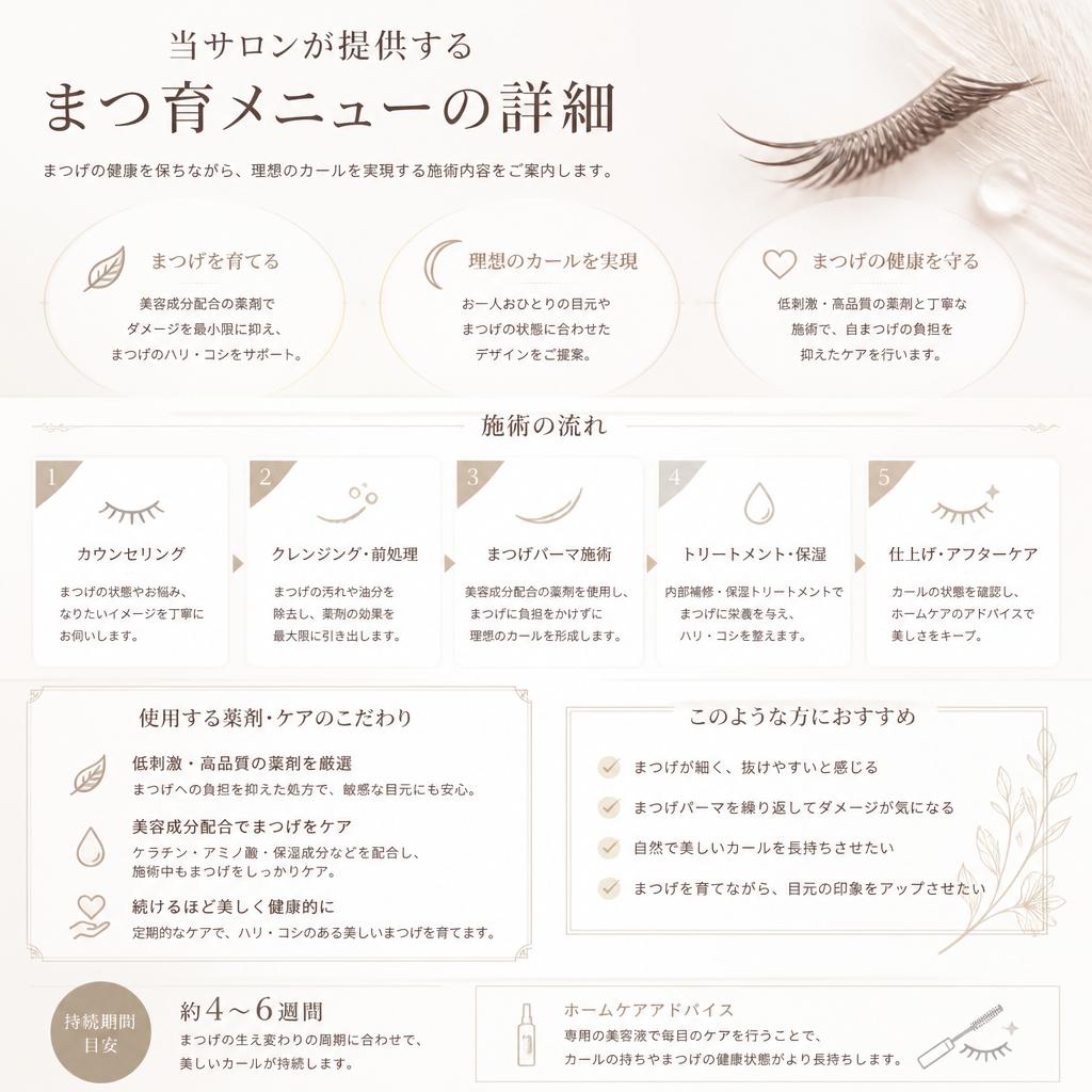 2. 他にはない！まつ育メニュー