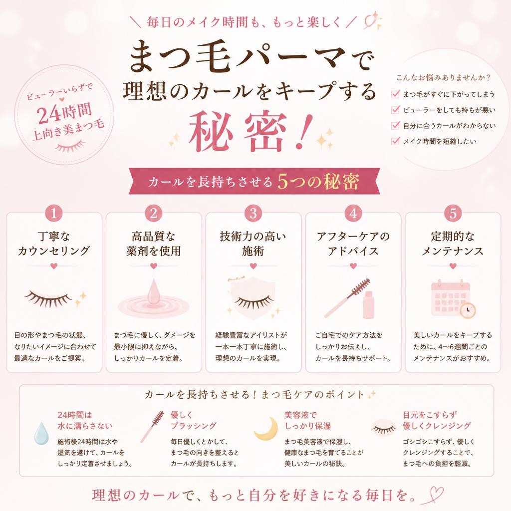 まつ毛パーマで理想のカールをキープする秘密！