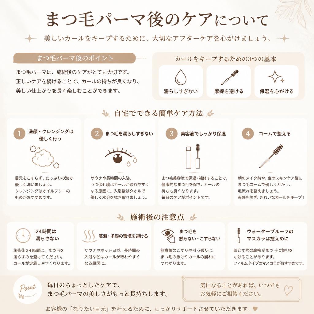 維持するためのアフターケア